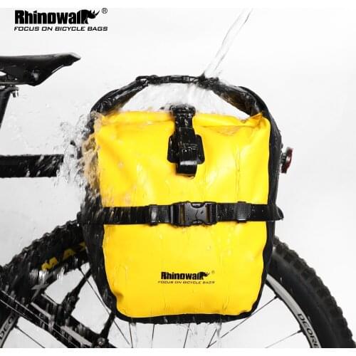 Rhinowalk 20L Bicycle Pannier Bag Bike Accessories Waterproof Portable Bike Bag Trunk Pack Cycling MTB Bag Travel Cycling Bag