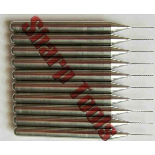 High accuracy 10pcs 3.175*0.3*5.5mm drill bit pcb, mini drill kit, pcb router bits, cnc engraving tool bit, cutter on SMT, board