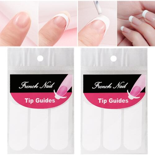 1pcs DIY Line Nail Sticker Tips White French Manicure Decal Strip Nail Art Form Fringe Guides Water Transfer Stickers Decoration