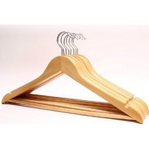 1PC Hanger Fashion Vintage Solid Wood Hangers Adult Clothing Store Children 's Non-Slip Clothes Racks OK 0207