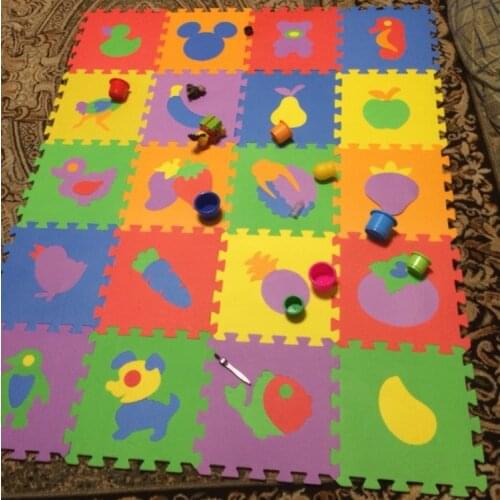 10PCS Pack Kids EVA Foam Mat Baby Puzzle Mat Child Floor Mat Digit Number Animals Baby Foam Floor Mats 30x30CM PX10