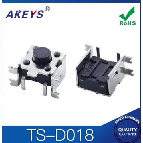 100PCS TS-D018 6*6 Tact switch 4 pin SMD/SMT type with bracket momentary Tactile Switch