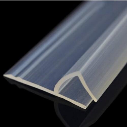 2 Meter/lot Widened F/h shape silicone rubber shower room door window glass seal strip weatherstrip for 6/8/10/12 mm glass