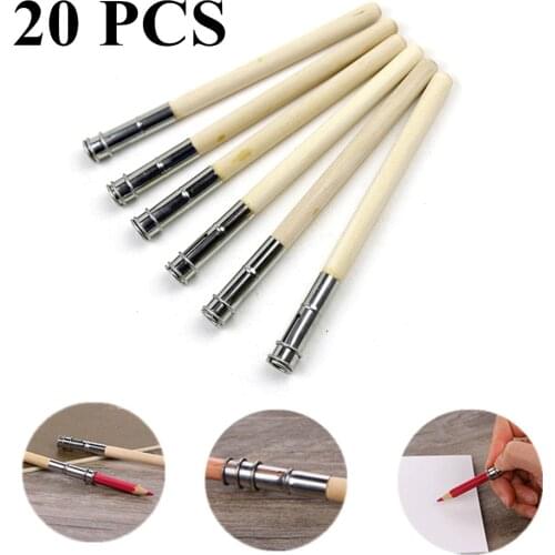20PCS Log pencil extender, penholder, art sketch extender, student pen cover, pen cap connector