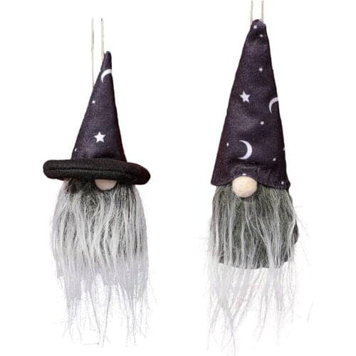 20 PCS Halloween Decorations Gnome Hanging Ornaments Handmade Plush Elf Doll Pendant Party Supplies Kids Gift Wholesale XB