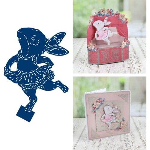 Bunny Ballerina 2021 Arrival New Metal Cutting Dies Scrapbook Diary Decoration Stencil Embossing Template DIY Greeting Card