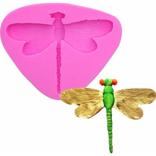 3D Dragonfly Silicone mold fondant mold cake decorating tools chocolate gumpaste Soap mold T1080