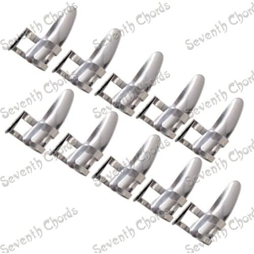 50 Pcs Stainless Steel Guitar Forefinger Finger Picks Plectrums For Guitar Banjo Ukulele