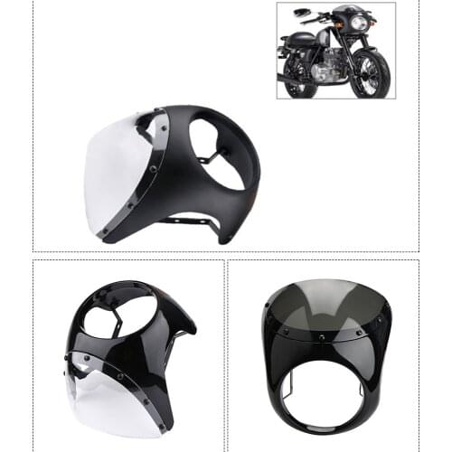 7inch Round Headlight Fairing Screen Universal Motorcycle for Retro Cafe Racer Style Headlight Fairing Windshield Cover