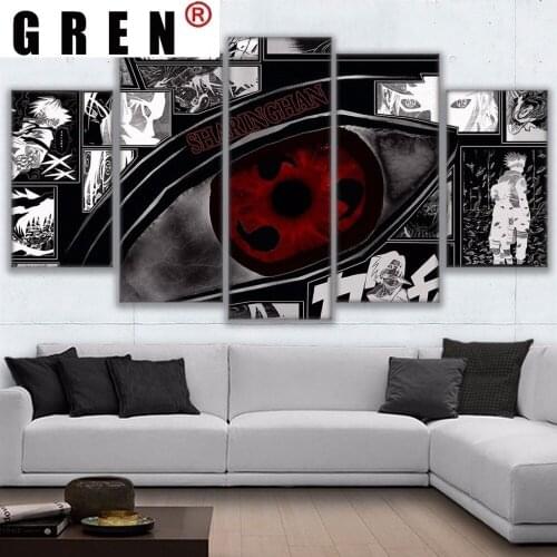 GREN Abstract 5 Panels Canvas Paintings Posters Prints Style Eye Cuadros Sofa Wall Art Pictures Home Decor Living Room Unframed