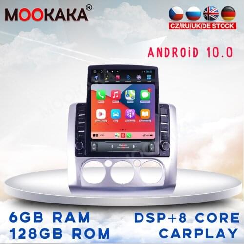 For Ford Focus 2004-2012 Car Multimedia Stereo Tesla Screen Android 10 Player Carplay GPS Navigation Head Unit DVD