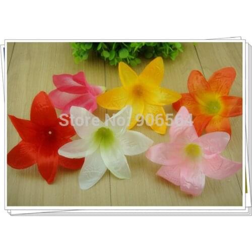 Free shipping 6 color DIY flower material silk lily head flower heads artifical flower accessories craft 14120318
