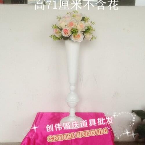 Free Shipping White Wedding Flower Vase Wedding Table Centerpiece 71cm(28") Height 10 pcs/lot