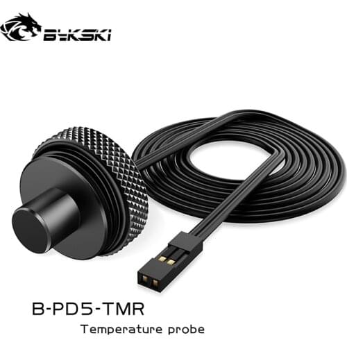 BYKSKI G1/4' Temperature Measurement Plug Sealing Lock,Metal Fitting for Water Cooling PC Application Accessories B-PD5-TMR
