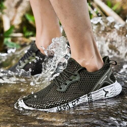 Big Size Men Quick-Dry Wading Shoes Water Shoes Breathable AquaIn Upstream Antiskid Outdoor Sports Wearproof Beach Sneakers 48