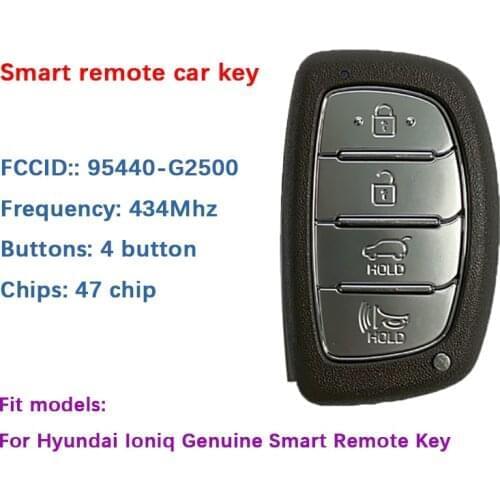 CN020140 4 Button Smart Car Key For Hyundai Ioniq Genuine 433MHz FCCID 95440-G2500 47 Chip