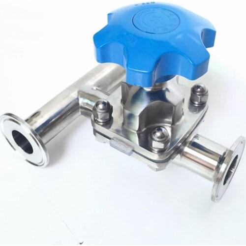 DN15/20/25/32/40 x 1.5" Tri Clamp Tee 3 Ways 316L Stainless Steel Sanitary Tri Clamp Diaphragm Valve Brew beer Dairy Product
