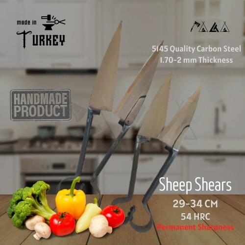 ATASAN Curved Scissors Sheep Shears Vegetable Scissors Handmade High Quality Professional Stainless Steel Healthy