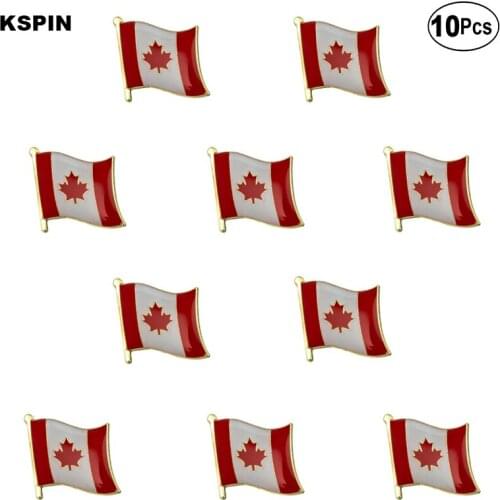 Canada Flag Lapel Pin Flag badge Brooch Pins Badges 10Pcs a Lot