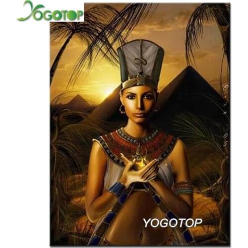 Egypt Woman Hot Sale!5D Square Diamond Painting Cleopatra Diamond Mosaic picture of rhinestone round Diamond Embroidery YY2481