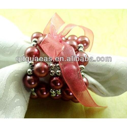Napkin rings pearl band material, wholesale napkin holder