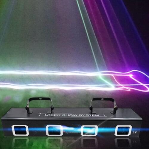 Beam Line Scan Red Green Blue Pink Laser Disco Lazer 4 Lens Bar DJ Laser Disco Good Use For Home Party KTV Night CLub Bar