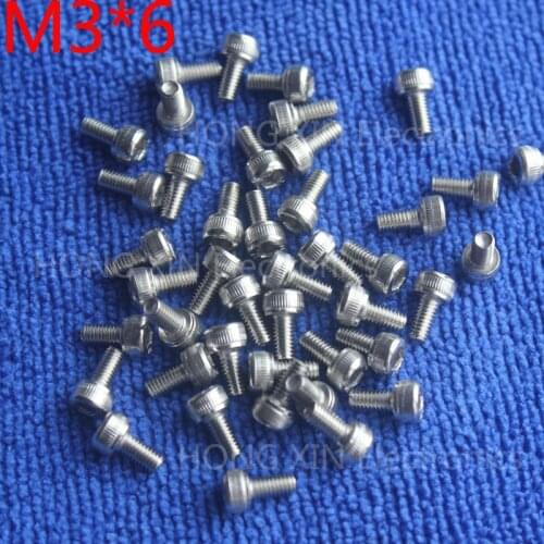 M3*6 Cylinder head inner hexagon screw 304 Stainless steel 6mm screw socket head screws inner hexagonal head bolt Brand 80pcs