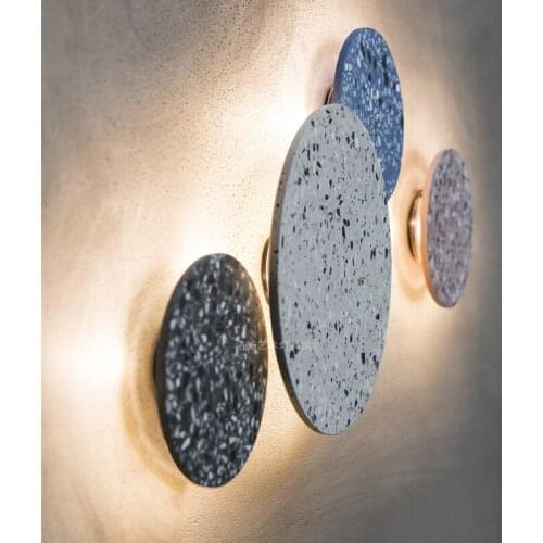 Nordic minimalist terrazzo art wall lamp model room personality creative living room background wall restaurant wall lamp