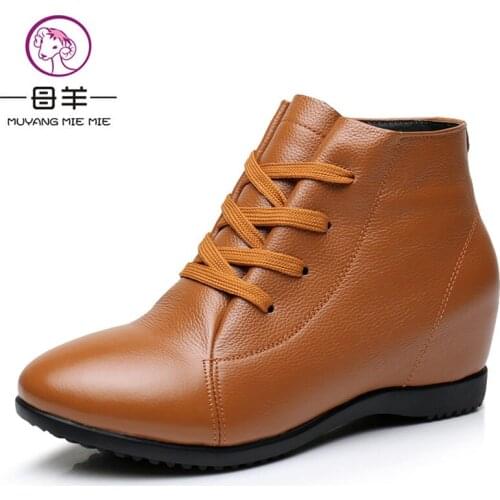 MUYANG MIE MIE Women's Wedge Ankle Boots