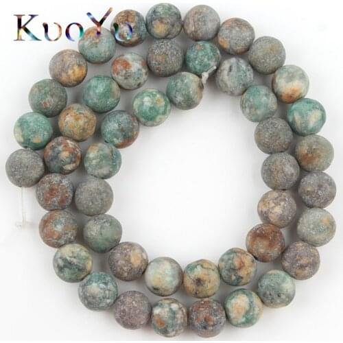 Natural Stone Beads Matte Plum Blossom Jades Frosted Loose Spacer Beads For Jewelry Making DIY Perles Bracelets 6/8/10mm 15Inch