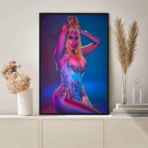 Nicki Minaj Poster Hip Hop Rapper Pop Music Star Album Canvas Print Art Wall Painting Home Decoration Gift