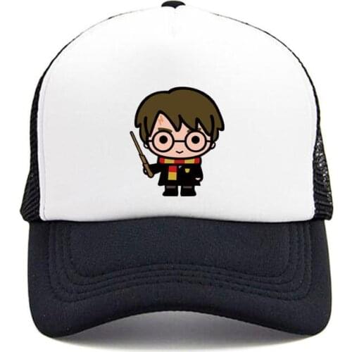 New Harri Cartoon Anime Sunshade Net Hat Sun Hat Potter Baseball Cap Summer Printed Outdoor Leisure Cap for Harri-style Fans