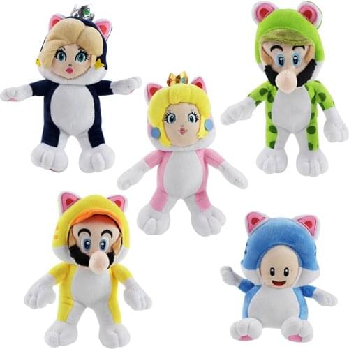 18-23cm 5 Styles New Soft Stuffed Plush Toys Cat Princess Cartoon Animals Dolls Gifts for Kids