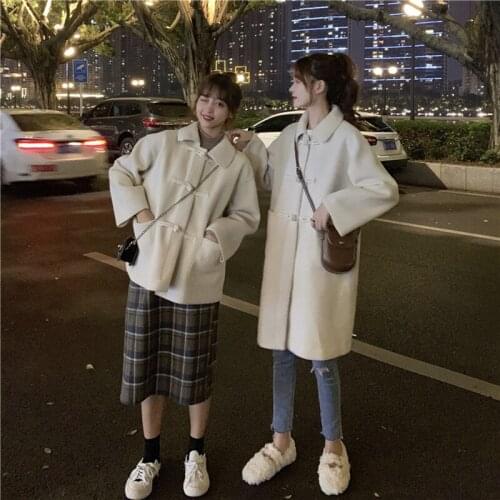 New Winter Coat Women Oversize Fashion Cashmere Wool Outerwear Female Long Thickening Warm Woolen Overcoat Womens Trench Coats