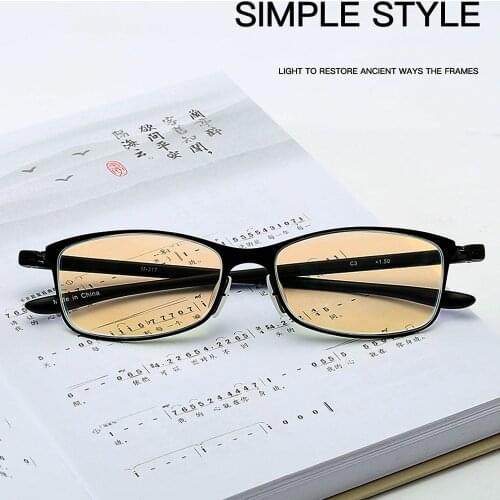 CLARA VIDA Metal Frame TR90 Anti-Blu-ray Reading Glasses Hyperopia for Men Women +1.0 +1.5 +2.0 To +4.0