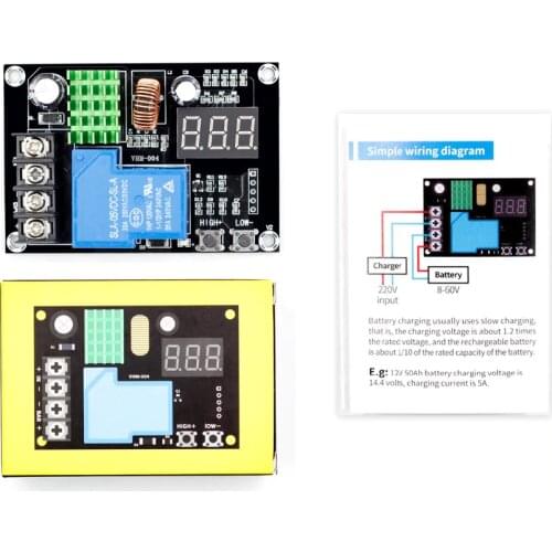 Official VHM-004 DC6-60V Battery Charger Control Module Storage Lithium Battery Charging Control Switch Protection Board XH-M604