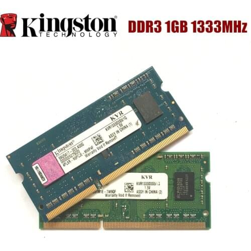 Kingston 1G 1RX8 PC3 10600S DDR3 1333Mhz 1gb Laptop Memory 1G pc3 10600S 1333 MHZ Notebook Module SODIMM RAM