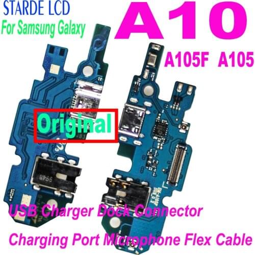 Original For Samsung Galaxy A105F A10 A105 USB Charger Dock Connector Charging Port Microphone Flex Cable Replacement Parts