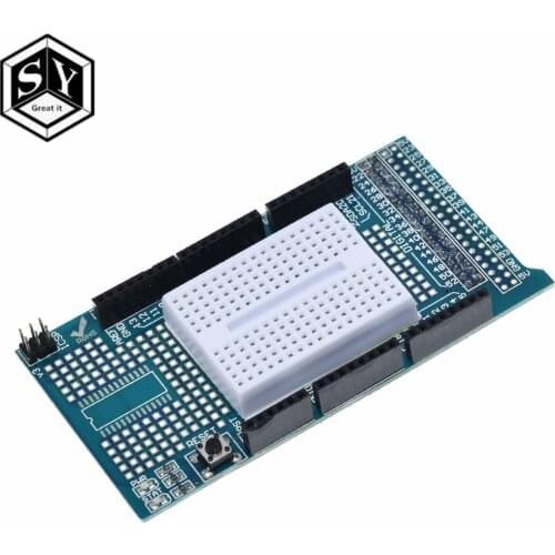 MEGA 2560 R3 Proto Prototype Shield V3.0 Expansion Development Board + Mini PCB Breadboard 170 Tie Points for arduino DIY