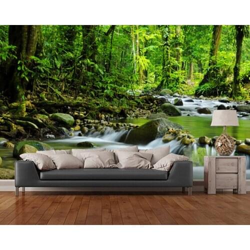 Custom landscape wallpaper,Mountain Stream,3D natural for living room bedroom kitchen background wall waterproof silk wallpaper