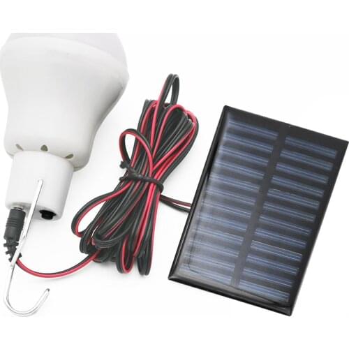 Portable LED Solar Lamp Energy Saving White Light 5V Solar Panel Powered Hanging Bulb For Outdoor Garden Camping Tent Fishing