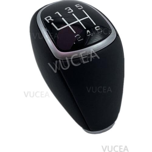 Genuine Leather manual stop 6 Speed M\T Leather Glossy Gear Shift Knob Genuine For Hyundai I40 2011 2012 2013 2015 43711-3Z200RY