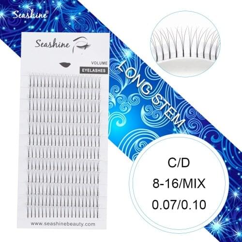 Seashine Handmade Russian Volume Professional Eyelash Extensions Heat Bonded Faux Mink Free Shipping