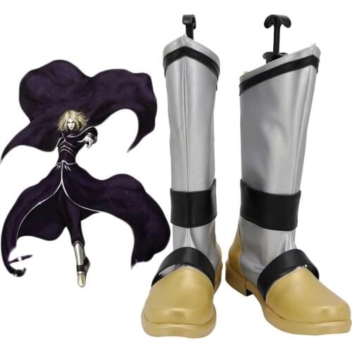 The King of Fighters 2001 Igniz Cosplay Boots Silver Shoes Custom Made Any Size