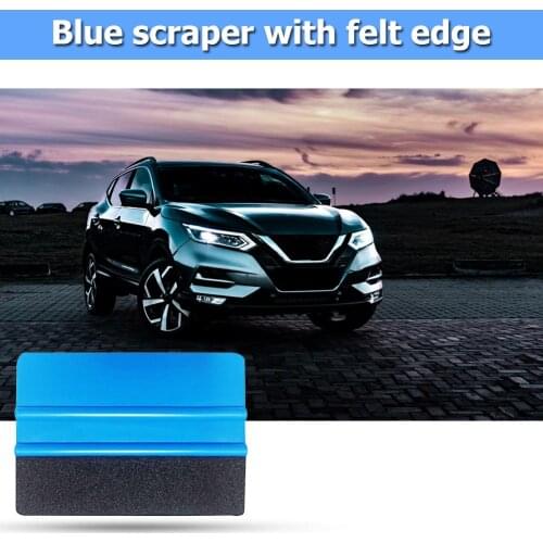 Car Window Vinyl Film Wrap Scraper Squeegee with Felt Edge Auto Wrapping Tools for Carbon Fiber Vinyl Tool Smearer