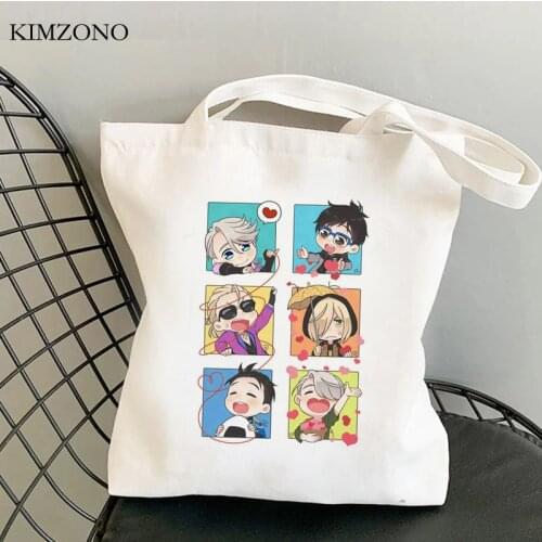 Yuri on Ice shopping bag eco shopper bolso tote bolsa cotton bag net string sac cabas sac toile