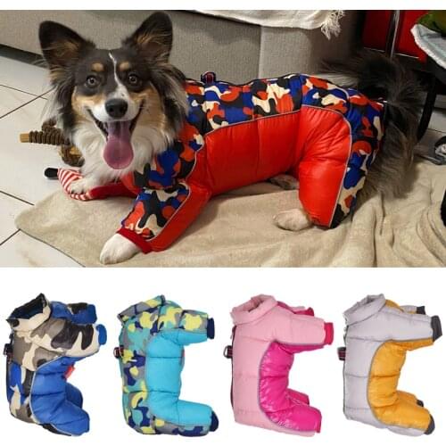 Thicken Warm Dog Clothes Winter Warm Clothes For Small Dogs Waterproof Reflective Puppy Jumpsuits Chihuahua Yorkie Pets Clothing