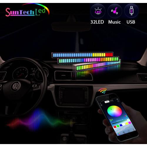 Voice-Activated Pickup Rhythm Light, Creative Sound Control Ambient Light, Sound Active Function And Bluetooth APP Control