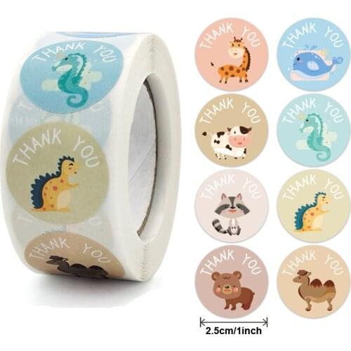 100-500pcs Dinosaur Animals Cartoon Stickers for kids school teacher Classroom Use Kids Toy Sticker Reward Encouragement Sticker