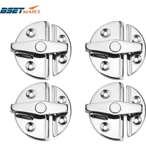 4PCS Marine Grade Stainless Steel 316 Boat Door Cabinet Hatch Round Turn Button Twist Catch Latch Marine Hardware Accessories